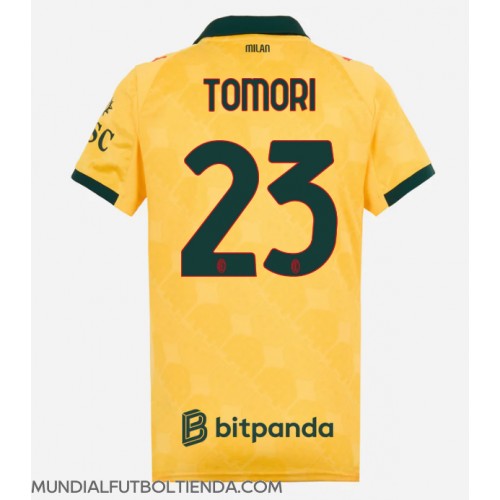 Camiseta AC Milan Fikayo Tomori #23 Tercera Equipación Replica 2025-26 para mujer mangas cortas